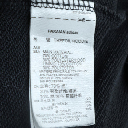 Adidas Womens Black Size 12 Trefoil Pullover Hoodie Sweatshirt