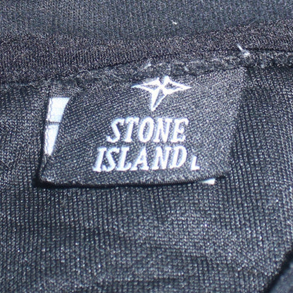 Stone Island Womens Black Pullover Hoodie L Graphic Print Cotton