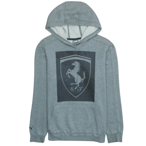 Puma Ferrari Mens Grey 3XL Pullover Hoodie with Logo