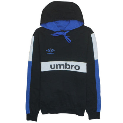 Umbro Men's Black Blue Pullover Hoodie Classic Sports Style M