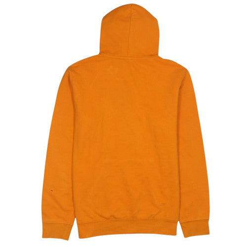 Champion Men's Orange Pullover Hoodie Size L Graphic Logo Fleece