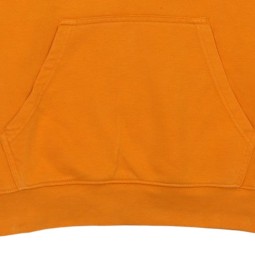 Champion Men's Orange Pullover Hoodie Size L Graphic Logo Fleece