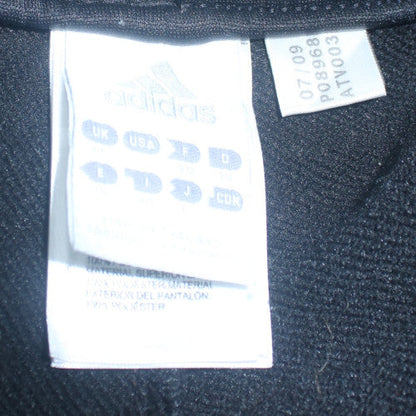 Adidas Womens Black Track Pants M Elastic Waist Side Stripe