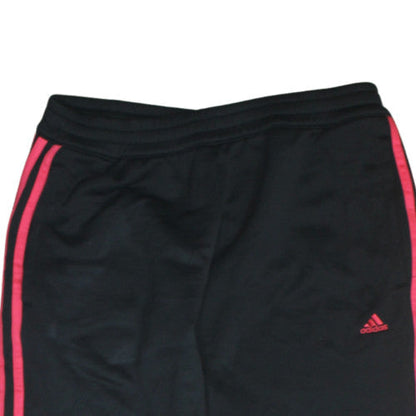 Adidas Womens Black Track Pants M Elastic Waist Side Stripe