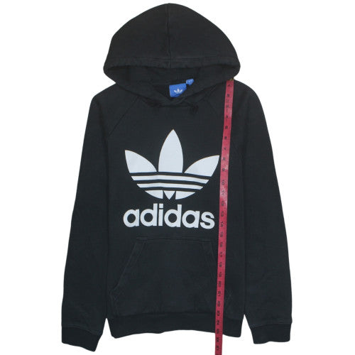 Adidas Men's Black Pullover Hoodie Small Logo Sports Fleece