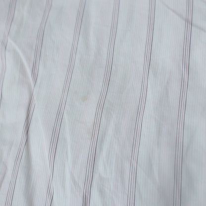 Lacoste Men's White Striped Long Sleeve Cotton Shirt Size 42