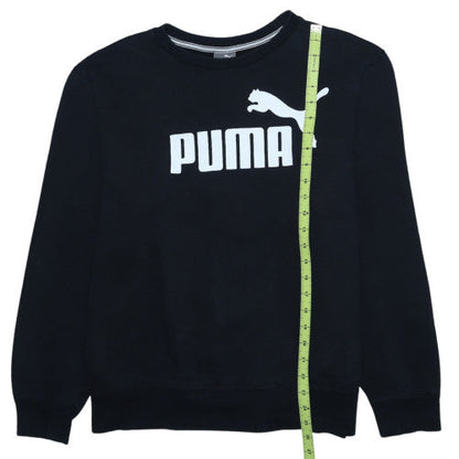 Puma Men's Black XL Crew Neck Logo Sweatshirt