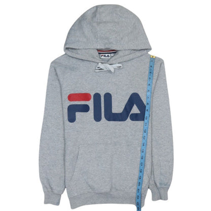 FILA Womens Grey XS Pullover Hoodie Sweatshirt with Logo Print