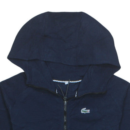 Lacoste Men's Blue Full Zip Hoodie 3XL Cotton Blend Lightweight