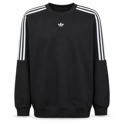 Adidas Men's Black XL Pullover Sweatshirt with Logo Trim