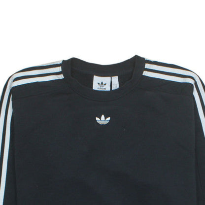 Adidas Men's Black XL Pullover Sweatshirt with Logo Trim