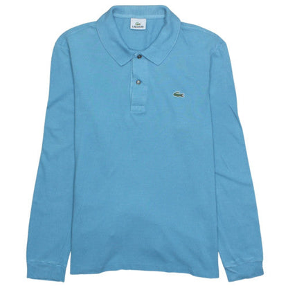 Lacoste Men's Blue Long Sleeve Cotton Polo Shirt Size M