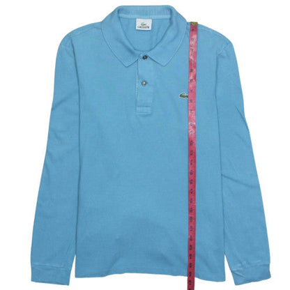 Lacoste Men's Blue Long Sleeve Cotton Polo Shirt Size M