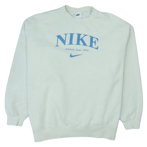 Nike Men's Beige Crew Neck Pullover Sweatshirt Size S