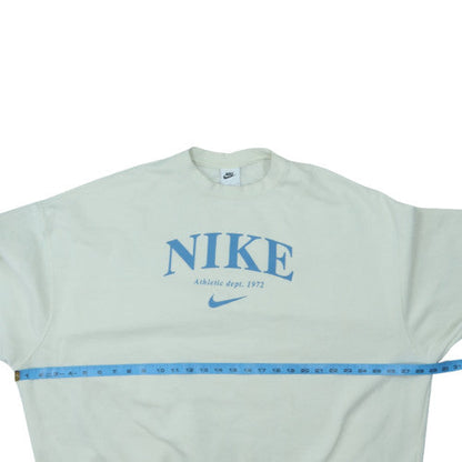 Nike Men's Beige Crew Neck Pullover Sweatshirt Size S