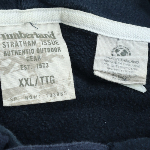 Timberland Men's Blue 2XL Pullover Hoodie with Embroidered Logo
