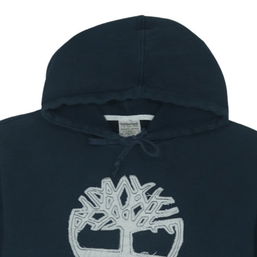 Timberland Men's Blue 2XL Pullover Hoodie with Embroidered Logo