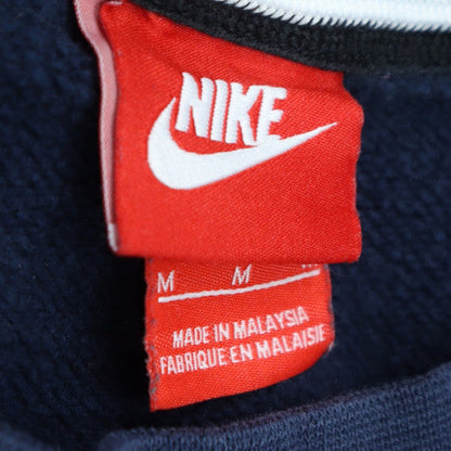 Nike Mens Blue Pullover Sweatshirt M Crew Neck Fleece Logo Jumper