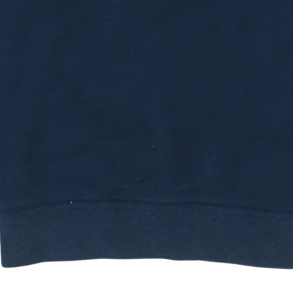 Nike Mens Blue Pullover Sweatshirt M Crew Neck Fleece Logo Jumper