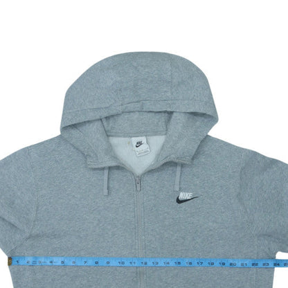Nike Men's Grey Full Zip Hoodie M Regular Sportswear Fleece