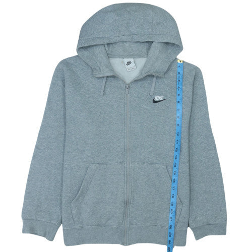 Nike Men's Grey Full Zip Hoodie M Regular Sportswear Fleece