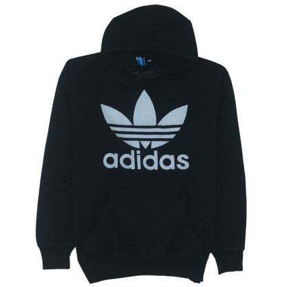 Adidas Men's Black Pullover Hoodie S Regular Fit Graphic Sportswear