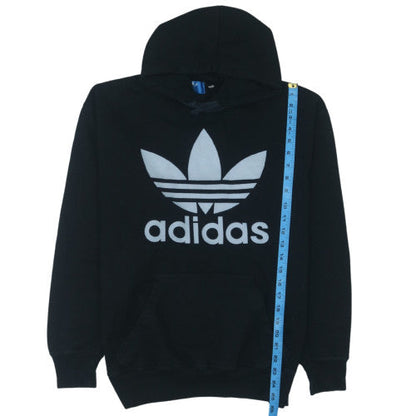 Adidas Men's Black Pullover Hoodie S Regular Fit Graphic Sportswear
