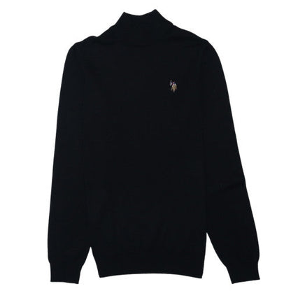Ralph Lauren Men's Black Wool Roll Neck Jumper Size S