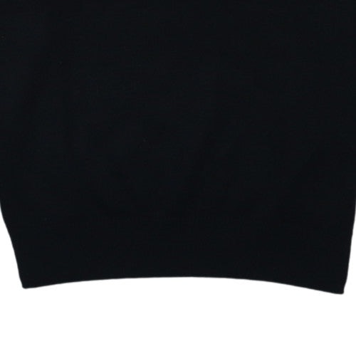 Ralph Lauren Men's Black Wool Roll Neck Jumper Size S