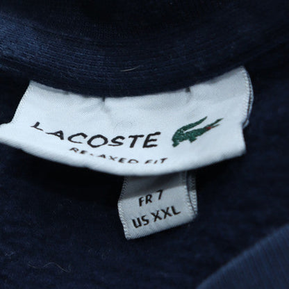 Lacoste Men’s Blue Relaxed Fit Crew Neck Logo Sweatshirt 2XL