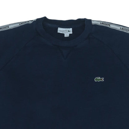 Lacoste Men’s Blue Relaxed Fit Crew Neck Logo Sweatshirt 2XL