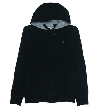 Lacoste Men’s Black Full Zip Hoodie M Hooded Fleece Sweatshirt