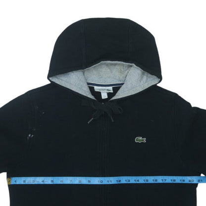 Lacoste Men’s Black Full Zip Hoodie M Hooded Fleece Sweatshirt