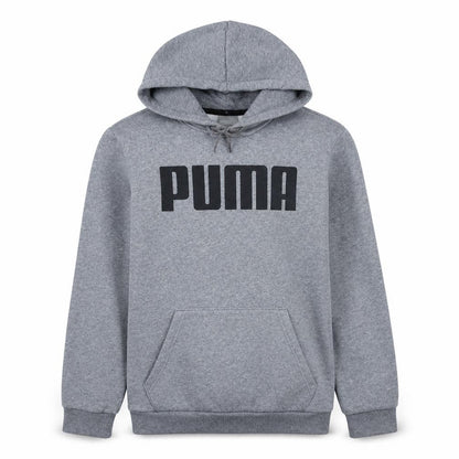 Puma Men's Grey Pullover Hoodie Small Sports Fleece Sweatshirt