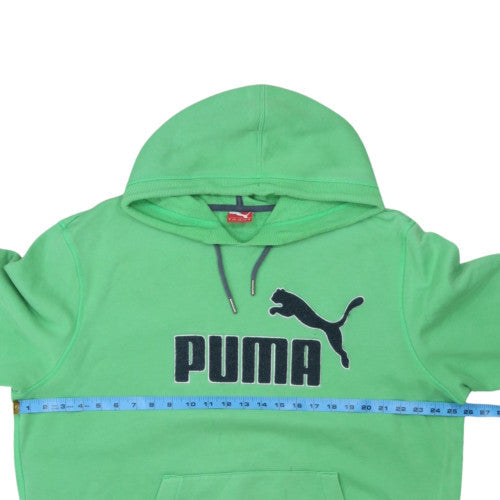 Puma Mens Green XL Pullover Hoodie with Logo and Pockets