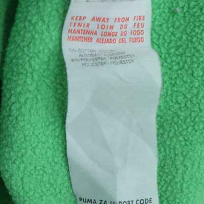 Puma Mens Green XL Pullover Hoodie with Logo and Pockets