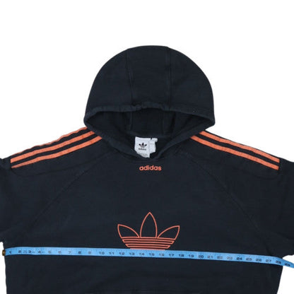 Adidas Mens Black 2XL Pullover Hoodie with Orange Logo