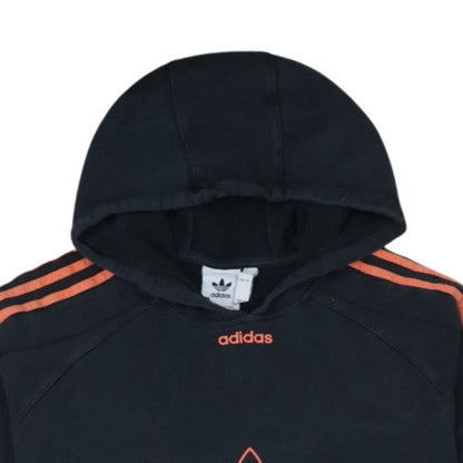 Adidas Mens Black 2XL Pullover Hoodie with Orange Logo