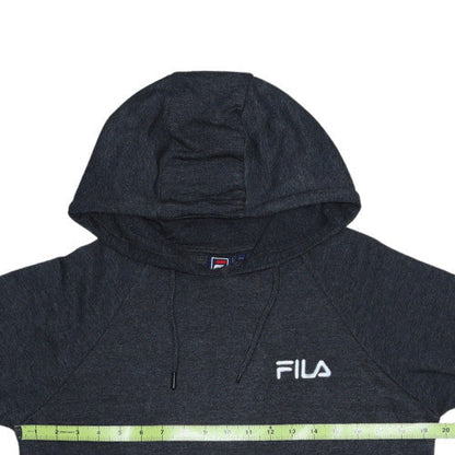FILA Men’s Black Pullover Hoodie M Regular Fit Logo Sweatshirt