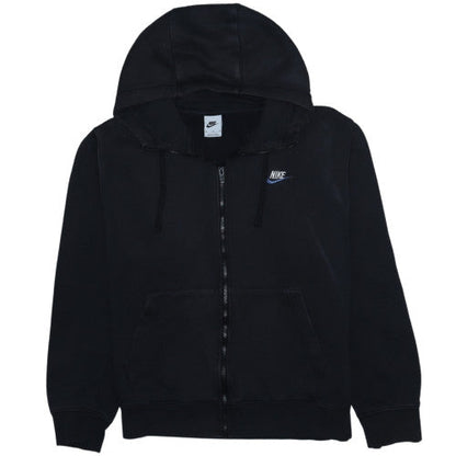 Nike Men's Black Full Zip Hoodie Medium Fleece Cotton Blend