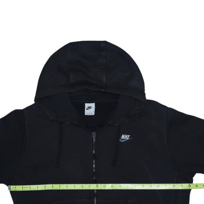 Nike Men's Black Full Zip Hoodie Medium Fleece Cotton Blend