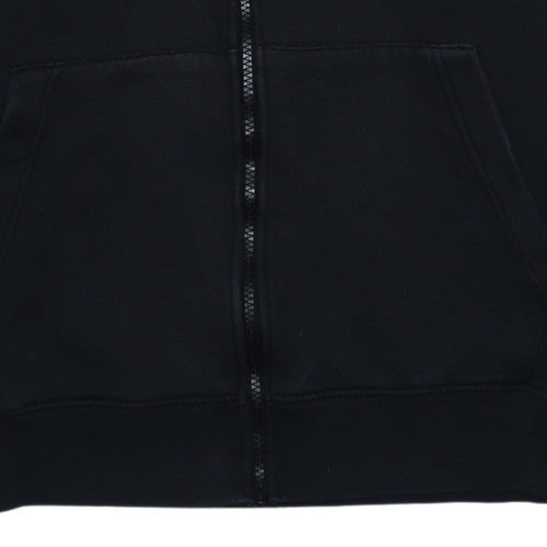 Nike Men's Black Full Zip Hoodie Medium Fleece Cotton Blend