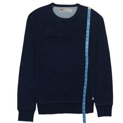 Levi's Men's Blue Regular Fit Crew Neck Long Sleeve Cotton Sweatshirt Size M