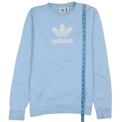 Adidas Men's Blue Crew Neck Logo Sweatshirt Size S