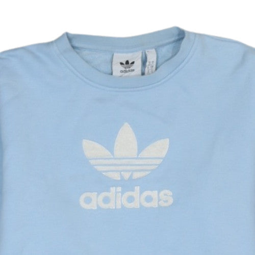 Adidas Men's Blue Crew Neck Logo Sweatshirt Size S
