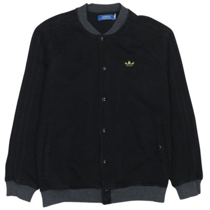 Adidas Mens Black Button Cardigan Sweatshirt M Regular Fit