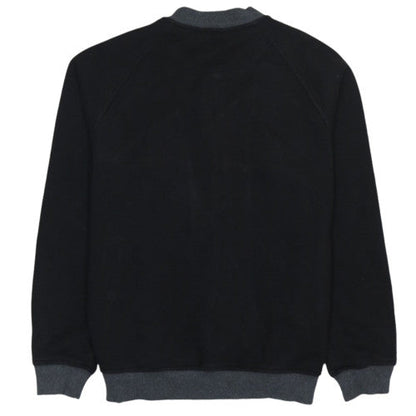 Adidas Mens Black Button Cardigan Sweatshirt M Regular Fit