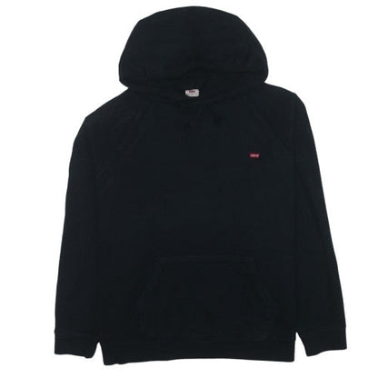 Levi's Men's Black Pullover Hoodie Size L Logo Fleece Sweatshirt