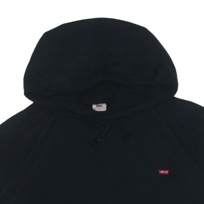 Levi's Men's Black Pullover Hoodie Size L Logo Fleece Sweatshirt