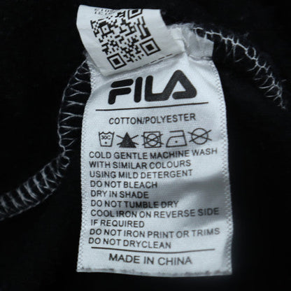 FILA Men's White & Black Pullover Hoodie L Sports Style